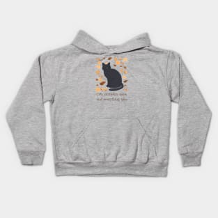 Cats, pumpkin spice and everything nice Kids Hoodie